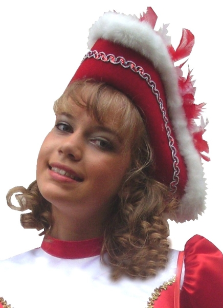 Rot weißer Mariechen Hut Kinder